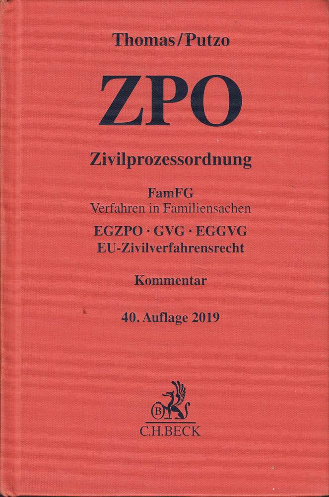 Zivilprozessordnung: FamFG Verfahren in Familiensachen  EGZPO  GVG  EGGVG  EU-Zivilverfahrensrecht  Die Abdeckung kann variieren