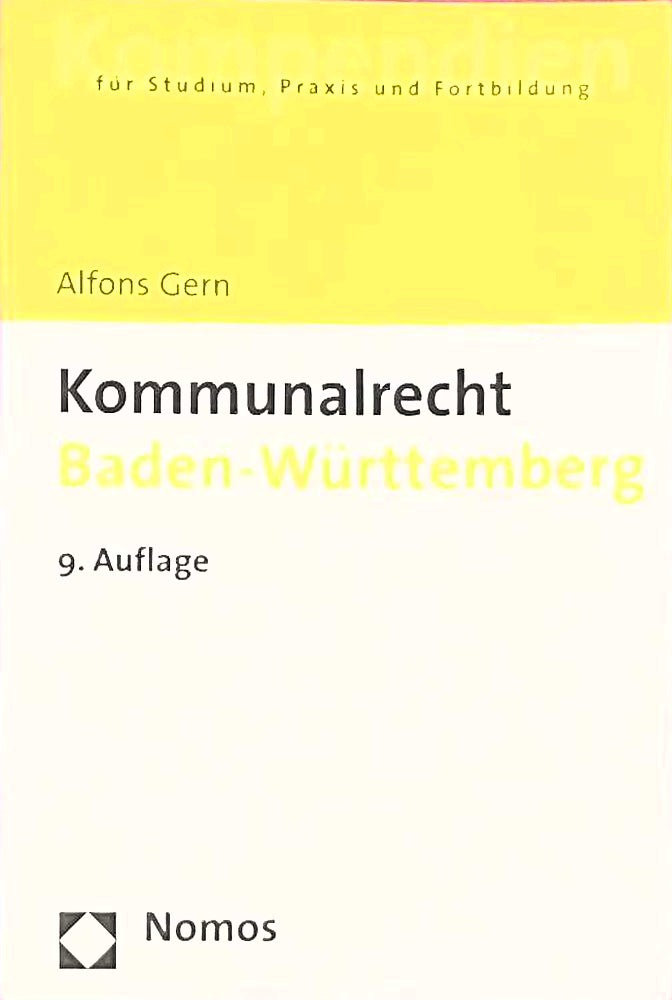 Kommunalrecht Baden-Württemberg: einschließlich Kommunales Abgabenrecht