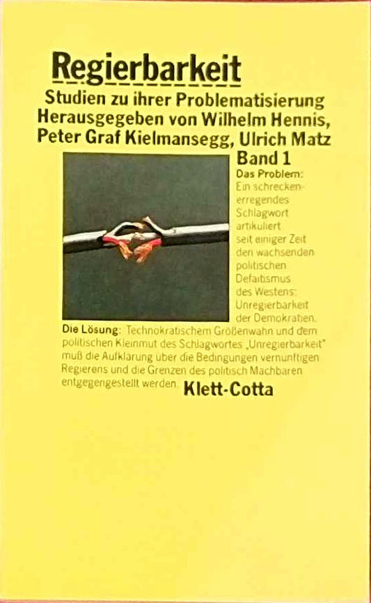 Regierbarkeit I. Studien zu ihrer Problematisierung